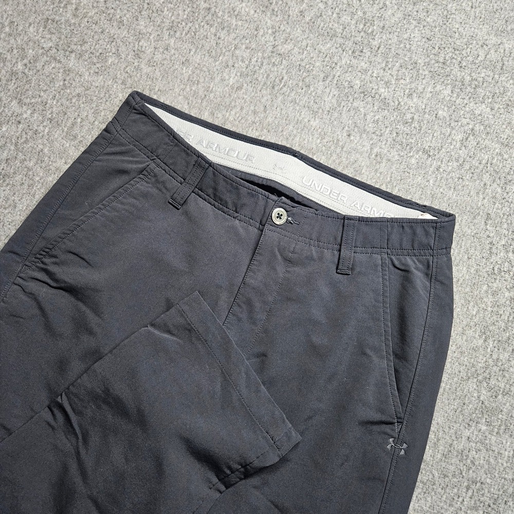 Under Armour Drive Golf Pants Mens 30x32 Black Gray Performance 1342263-001